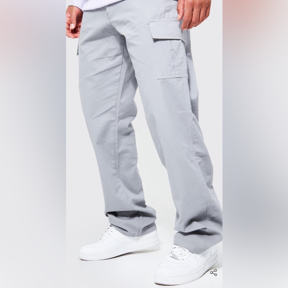 BoohooMan Tall Relaxed Fit Cargo Pants Size 32